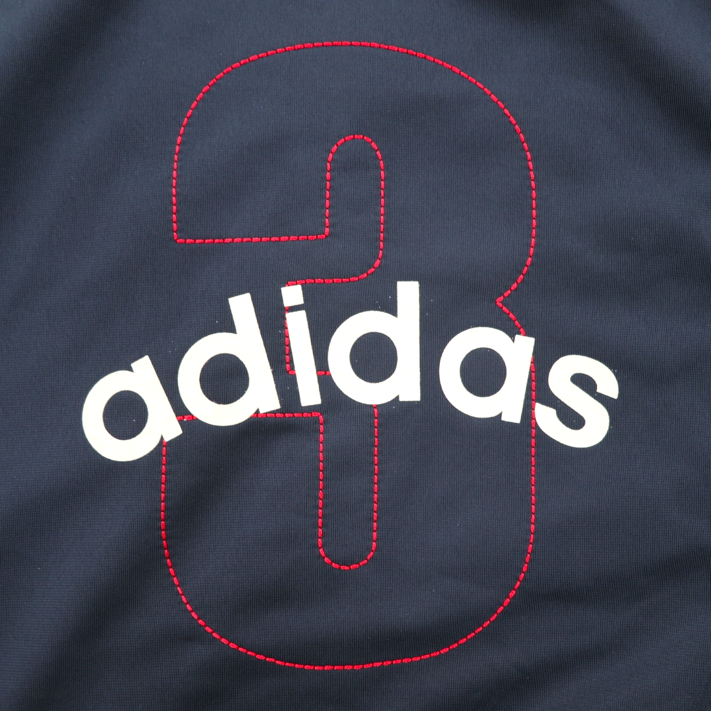 adidas 00年代 ハイネック トラックジャケット ジャージ L ネイビー レッド ナンバリング ポリエステル
