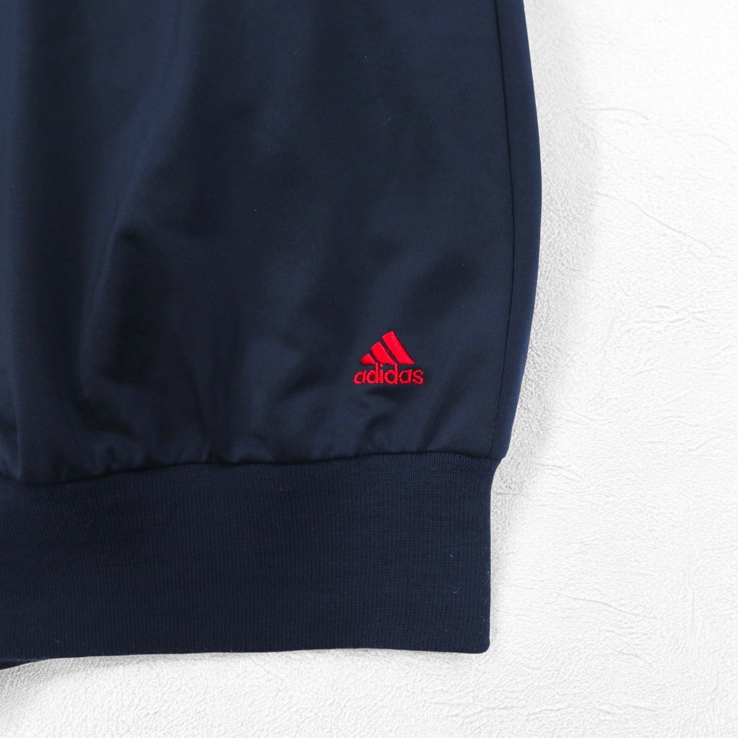 adidas 00年代 ハイネック トラックジャケット ジャージ L ネイビー レッド ナンバリング ポリエステル