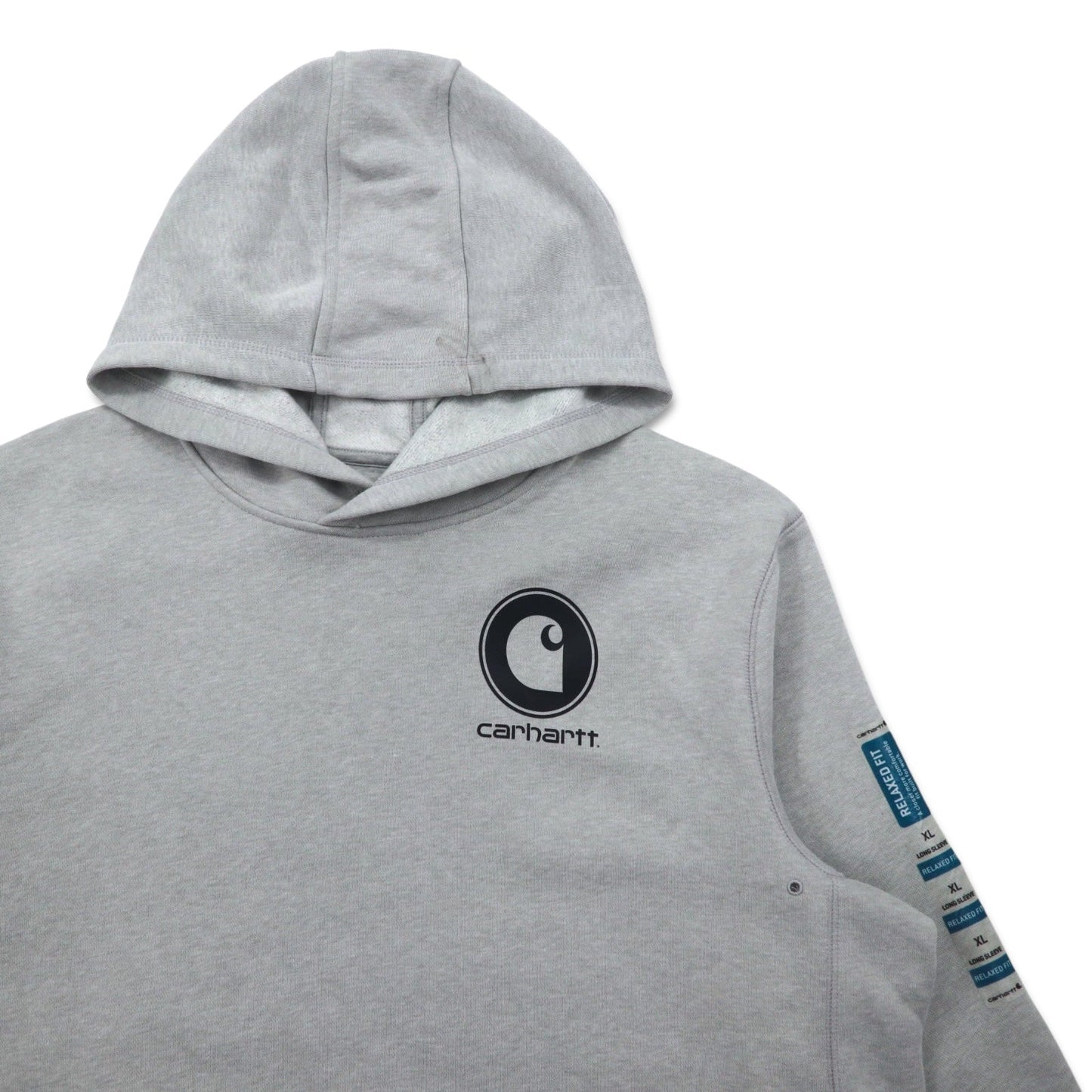 carhartt リラックスフィット パーカー XL グレー コットン 裏起毛 103453 058 Force Delmont Graphic Hooded 未使用品