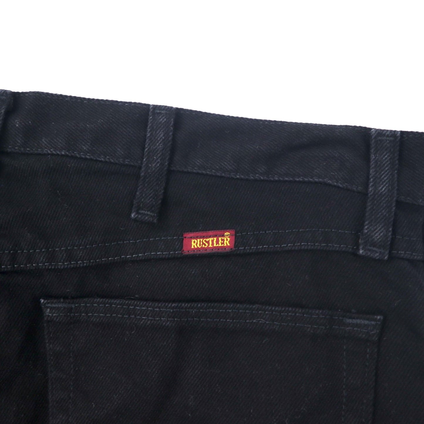 RUSTLER ( Wrangler ) 00年代 ブラック デニムパンツ 34 コットン ジッパーフライ メキシコ製