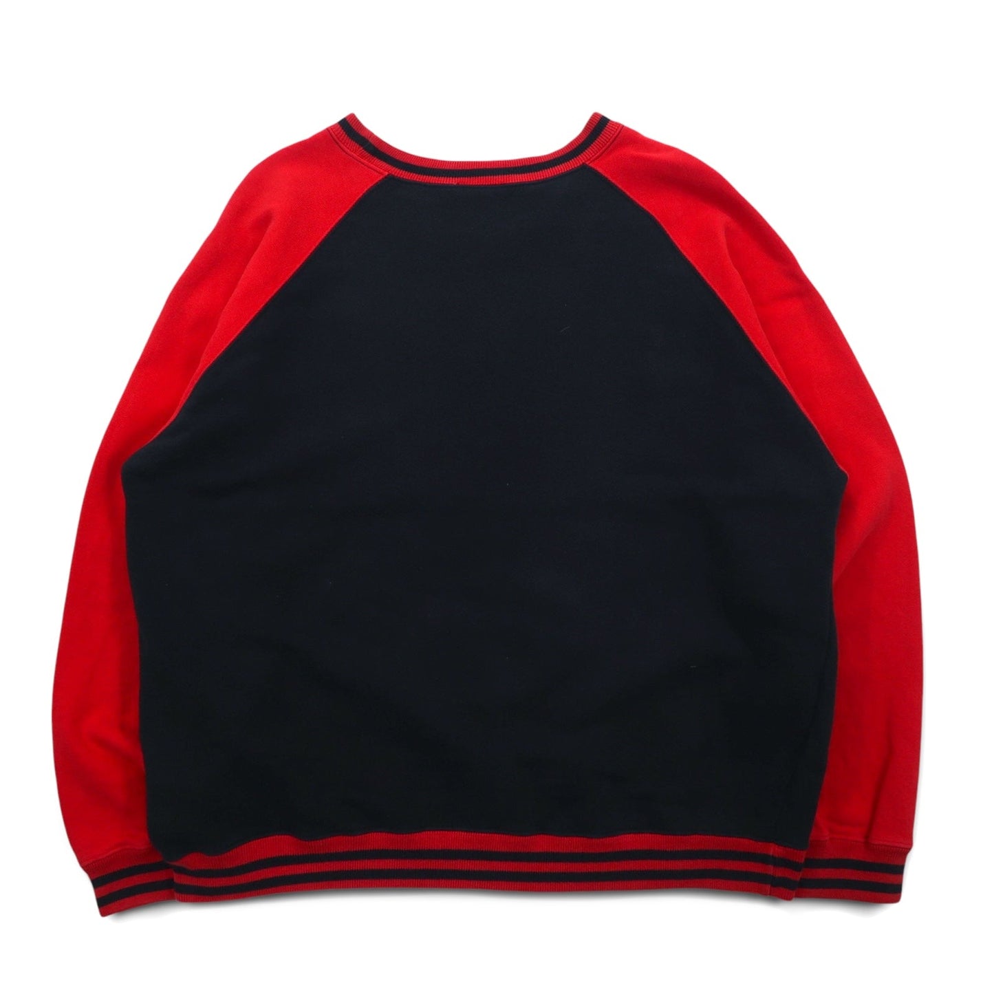 PLENTY TOUGH SPORT 90年代 ラグラン スウェット L ブラック レッド ロゴプリント コットン