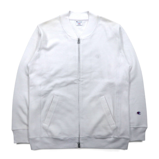 Champion リバースウィーブ REVERSE WEAVE フルジップ スウェット ブルゾン L ホワイト C8-P019