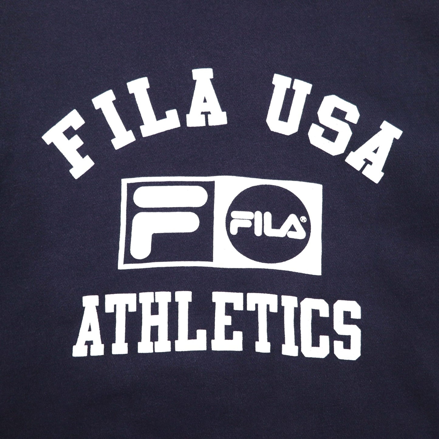 FILA カナダ製 90年代 カレッジ ロゴ スウェット L ネイビー コットン プリント