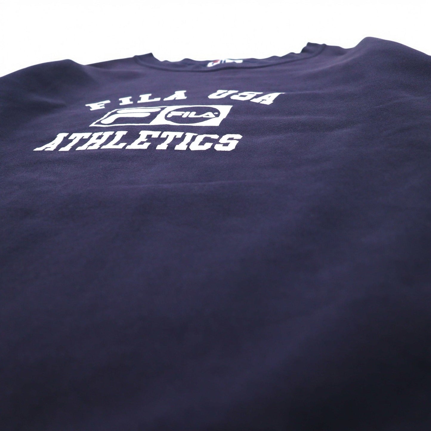 FILA カナダ製 90年代 カレッジ ロゴ スウェット L ネイビー コットン プリント