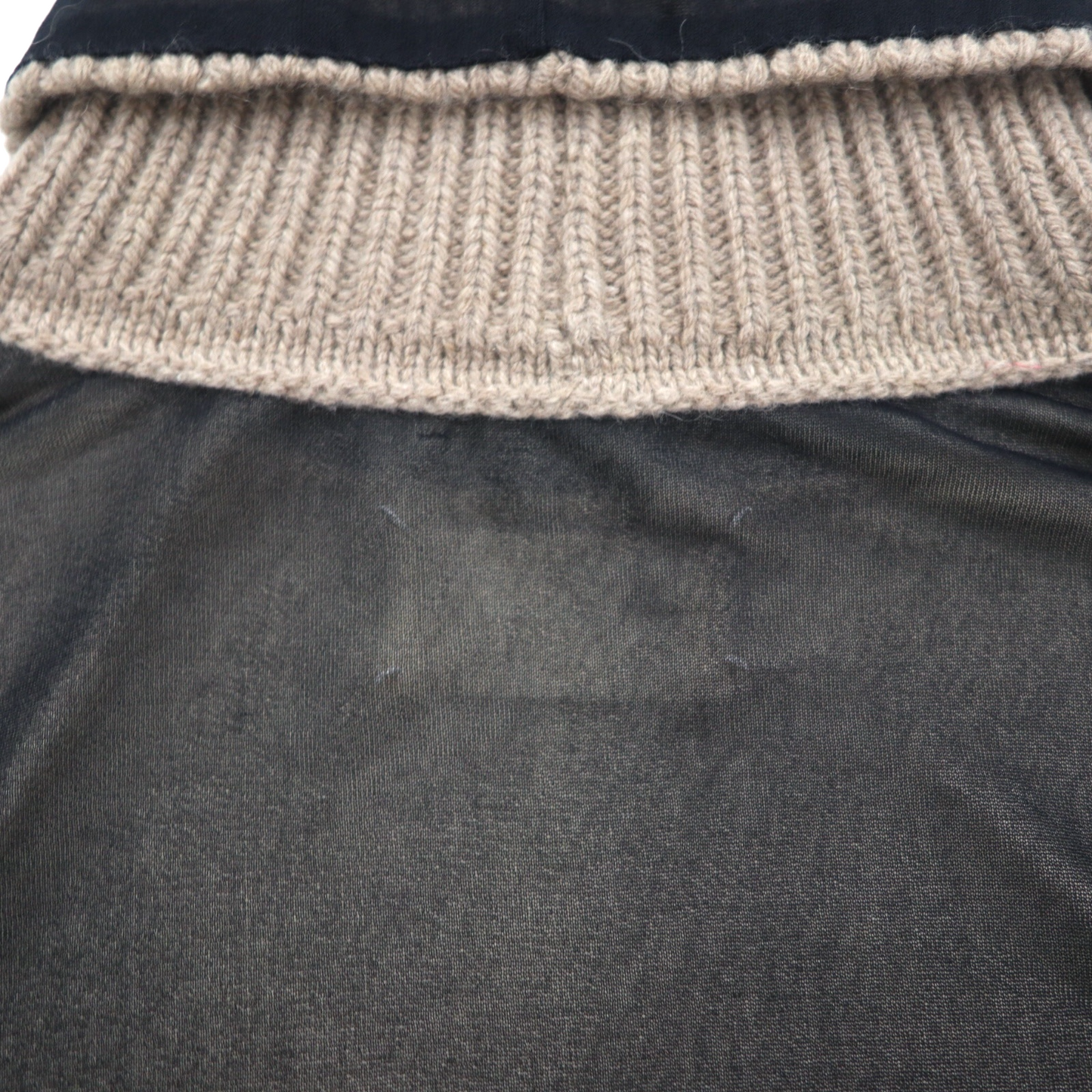 Maison Martin Margiela タートルネック シースルートップ セカンドスキン M ブラック レーヨン カシミヤ混 S51GC0286 593-2011 イタリア製