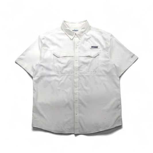 Columbia PFG オムニシェード OMMI-SHADE フィッシングシャツ XL ホワイト ポリエステル FM7024