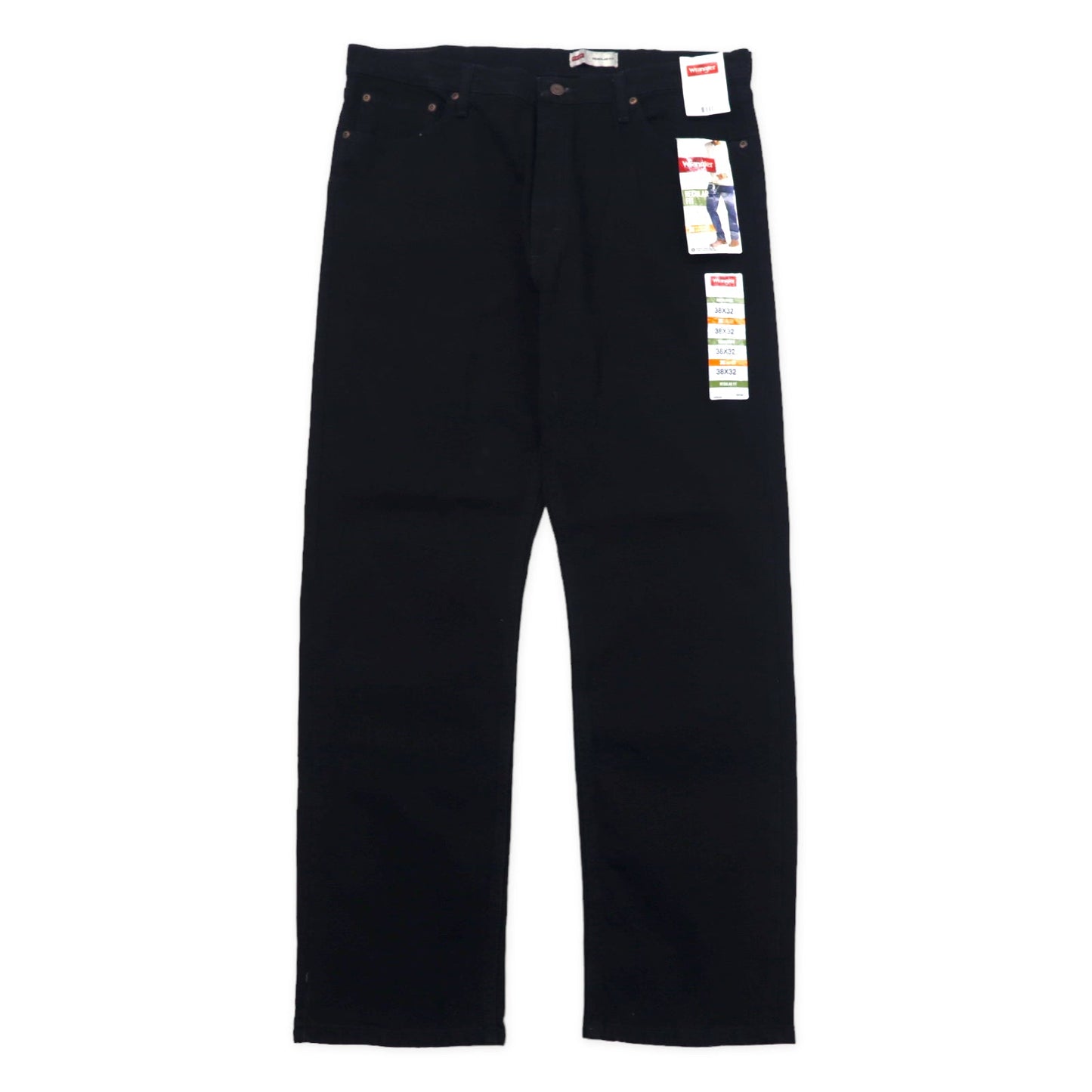 Wrangler ブラック デニムパンツ 38 レギュラーフィット メキシコ製 未使用品