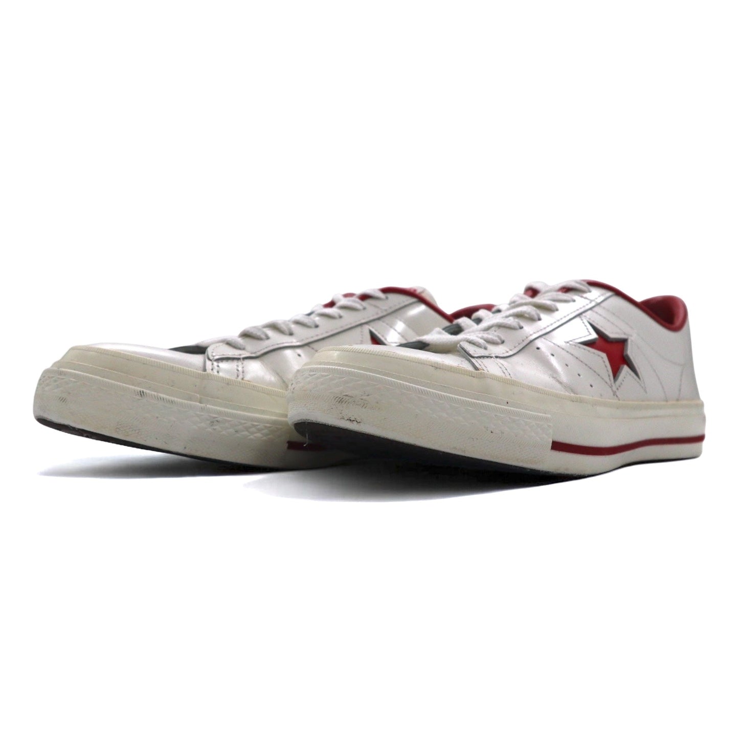 CONVERSE 日本製 ワンスター ONESTAR レザー スニーカー 26.5cm ホワイト レッド