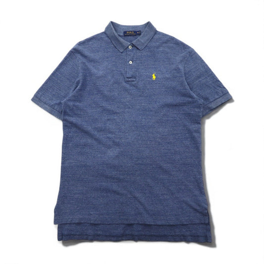 POLO RALPH LAUREN ポロシャツ M ネイビー コットン 鹿の子 スモールポニー刺繍