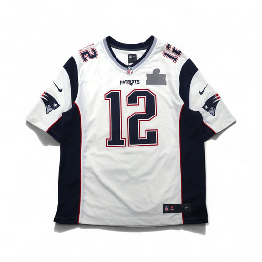 NIKE ゲームシャツ XL ホワイト ポリエステル NFL PATRIOTS ナンバリング