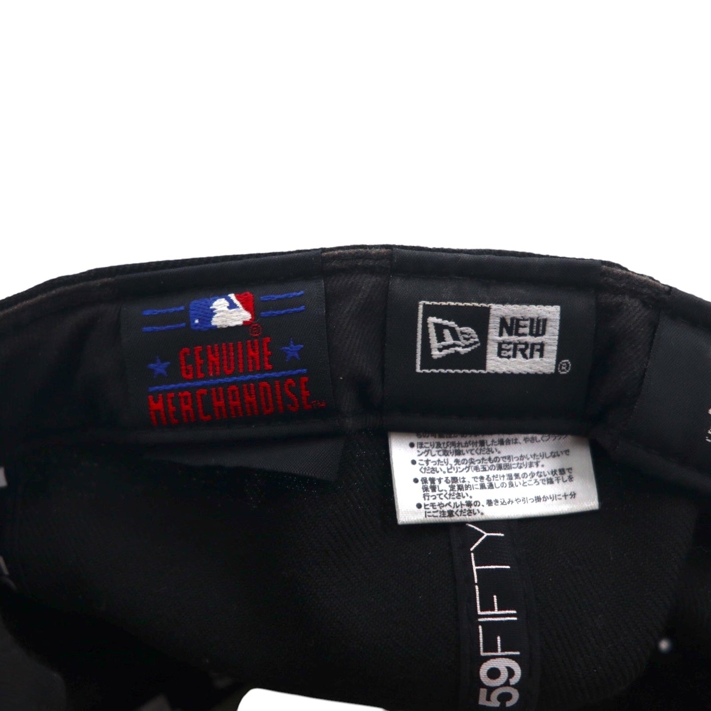 NEWERA ベースボールキャップ 58.7cm ブラック アクリル MLB ニューヨーク ヤンキース