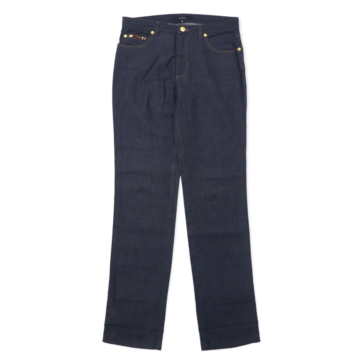 GUCCI ストレッチ デニムパンツ 40 ブルー 濃紺 ジッパーフライ イタリア製