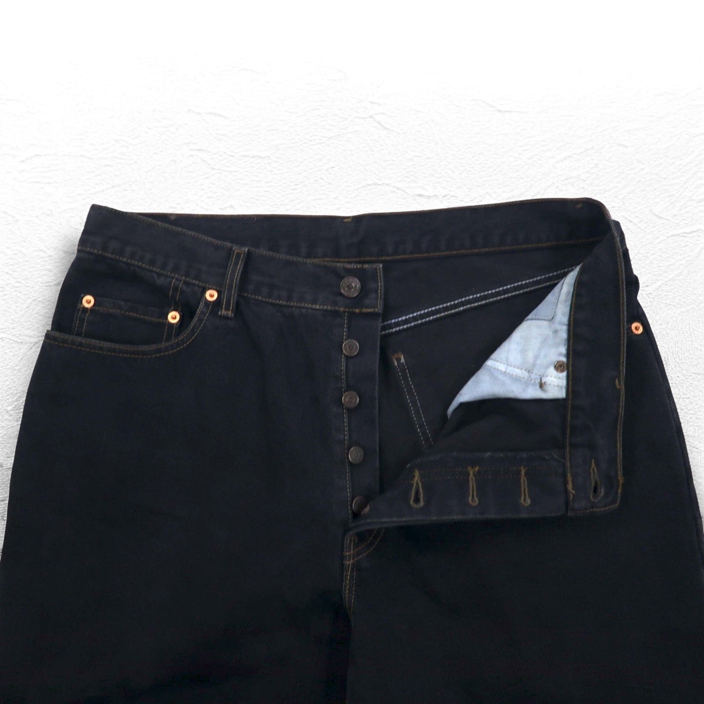 Levi's イタリア製 90年代 オレンジタブ 412 ユーロモデル デニムパンツ L ブラック ボタンフライ レザーパッチ