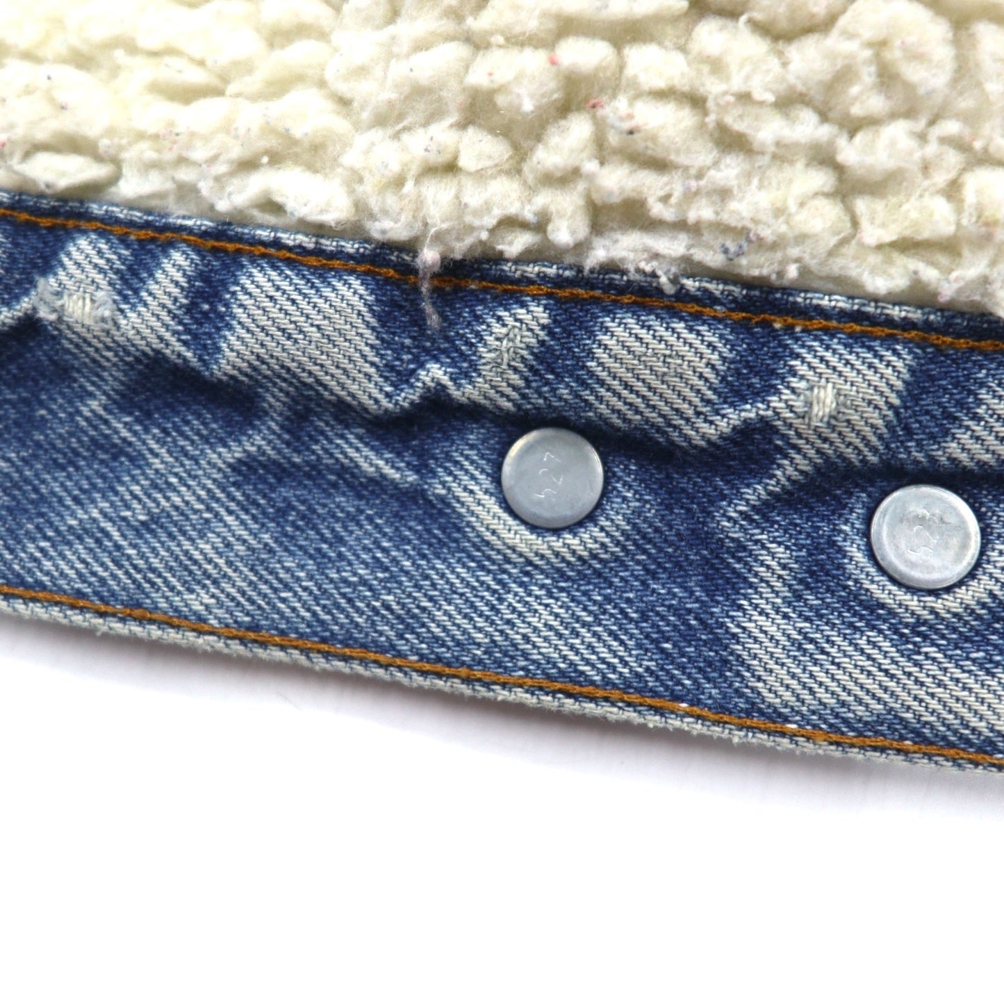 LEVI'S SAN FRANCISCO 80年代 USA製 シェルパ トラッカー ボア デニムジャケット Gジャン XS ブルー コットン 70608 0216