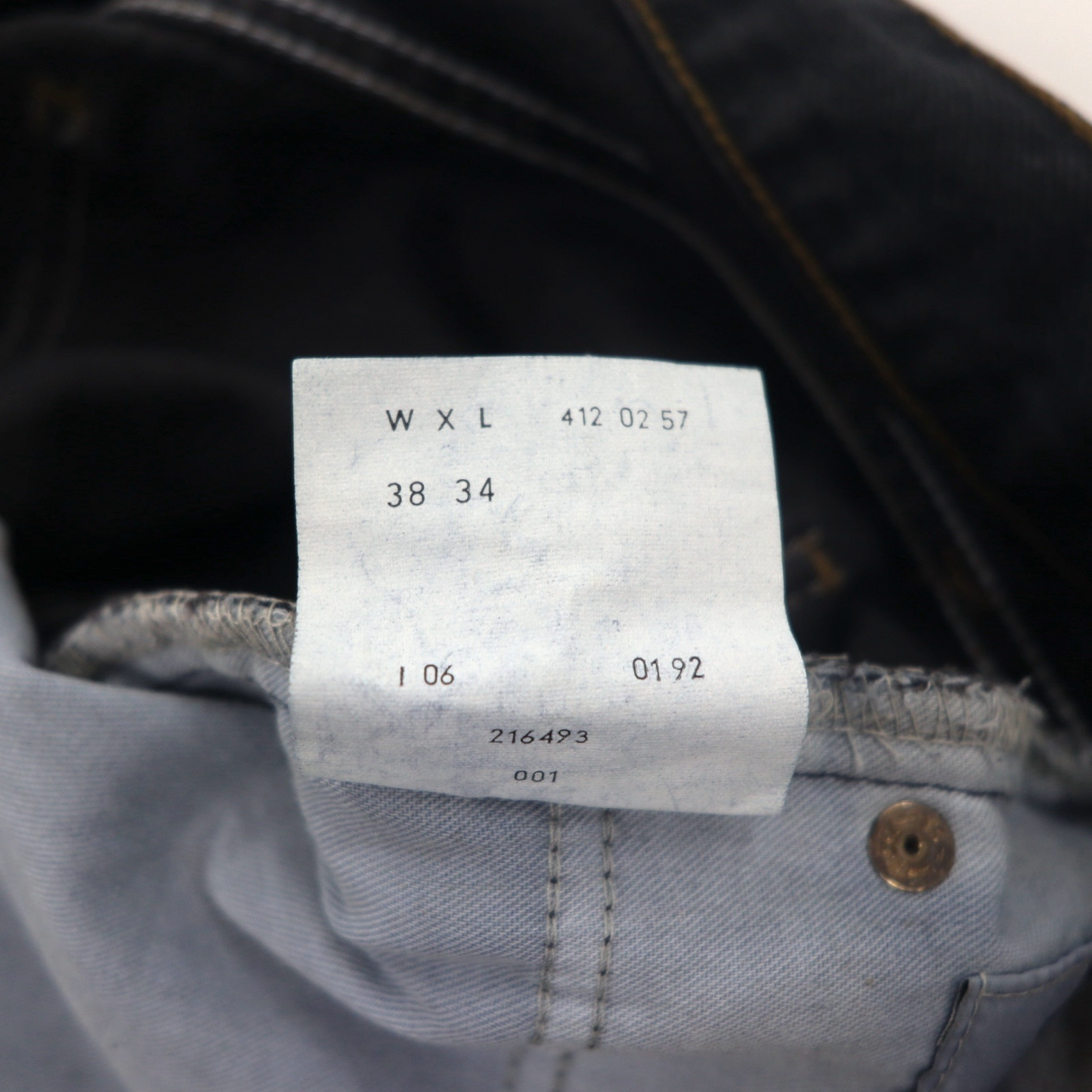 Levi's イタリア製 90年代 オレンジタブ 412 ユーロモデル デニムパンツ L ブラック ボタンフライ レザーパッチ