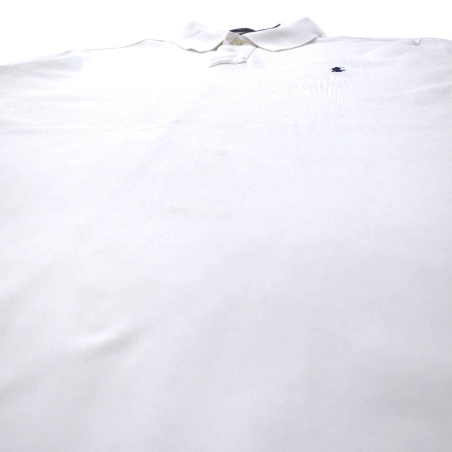 POLO RALPH LAUREN ポロシャツ L ホワイト コットン 鹿の子 CUSTOM FIT スモールポニー刺繍