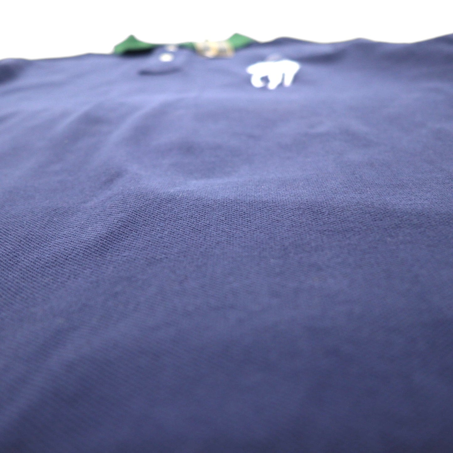 Polo by Ralph Lauren 90年代 ビッグポニー刺繍 ポロシャツ L ネイビー コットン 鹿の子 CUSTOM FIT CLASSICS 未使用品