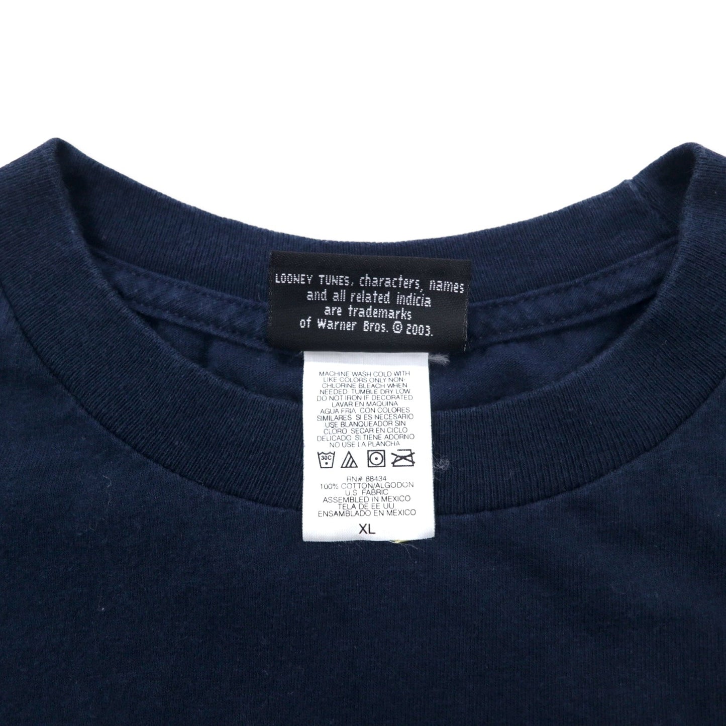 LOONEY TUNES COLLECTION キャラクタープリント Tシャツ XL ネイビー コットン ダズマニアンデビル COOL TOOLS メキシコ製