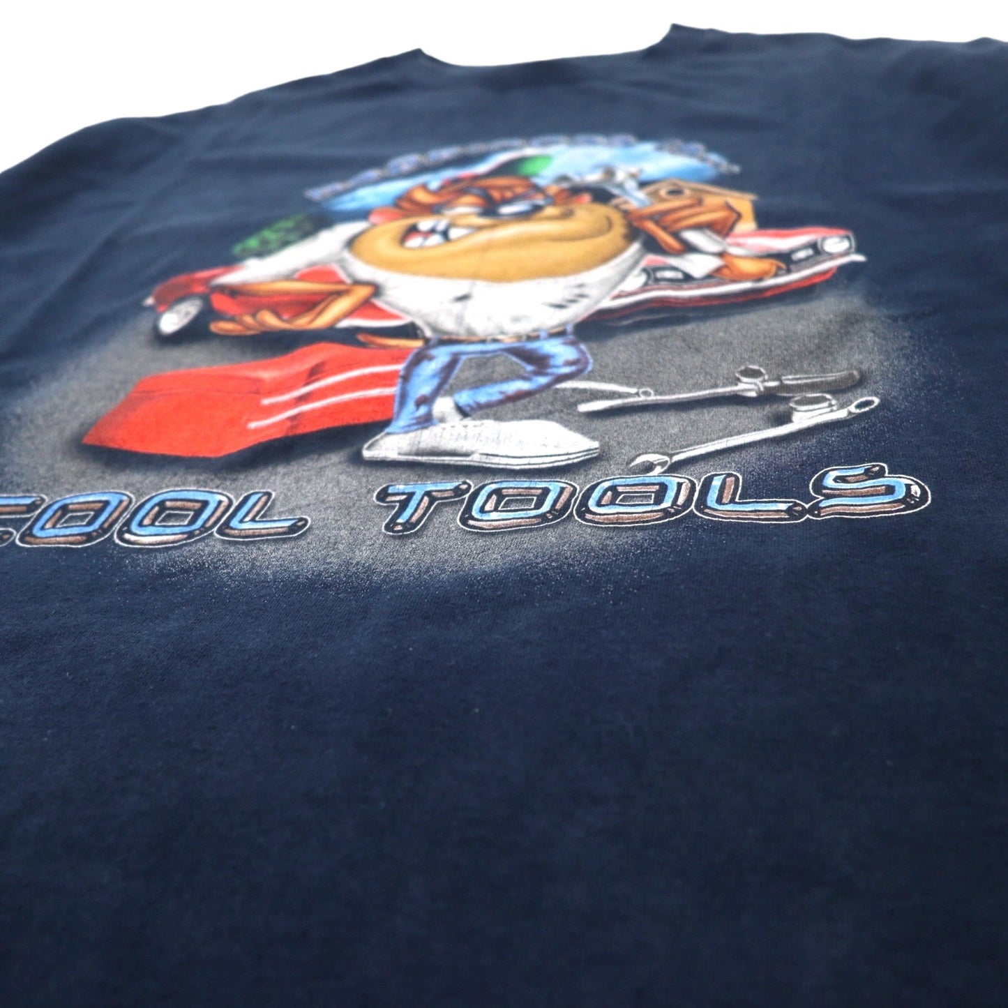 LOONEY TUNES COLLECTION キャラクタープリント Tシャツ XL ネイビー コットン ダズマニアンデビル COOL TOOLS メキシコ製