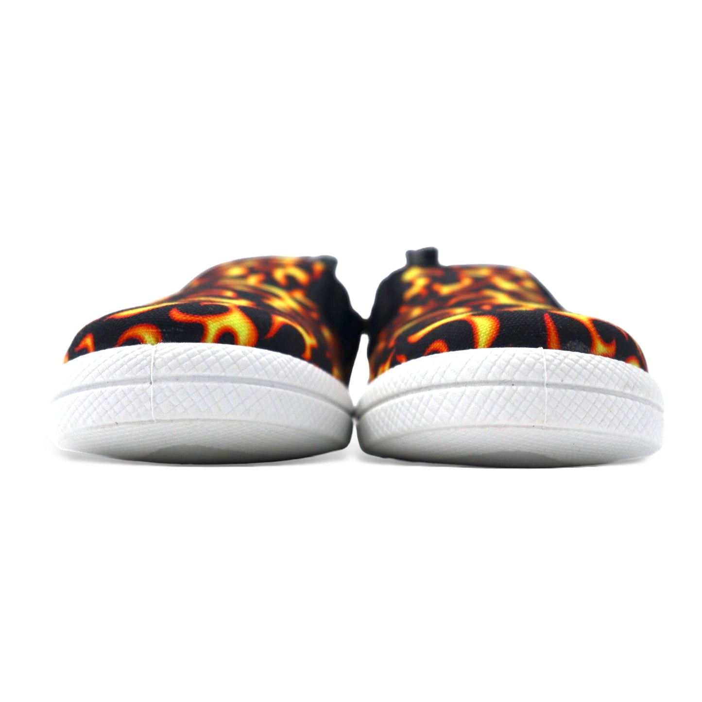 LOVE MOSCHINO イタリア製 ファイヤーパターン スリッポン スニーカー 23.5cm ブラック キャンバス 未使用品