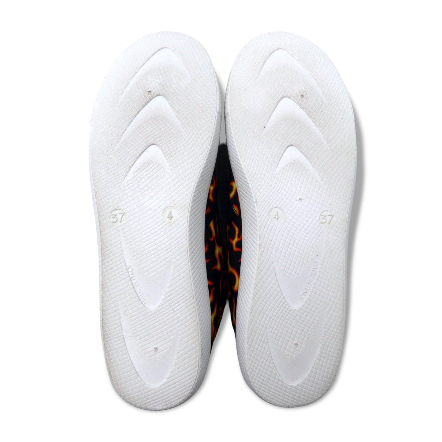 LOVE MOSCHINO イタリア製 ファイヤーパターン スリッポン スニーカー 23.5cm ブラック キャンバス 未使用品