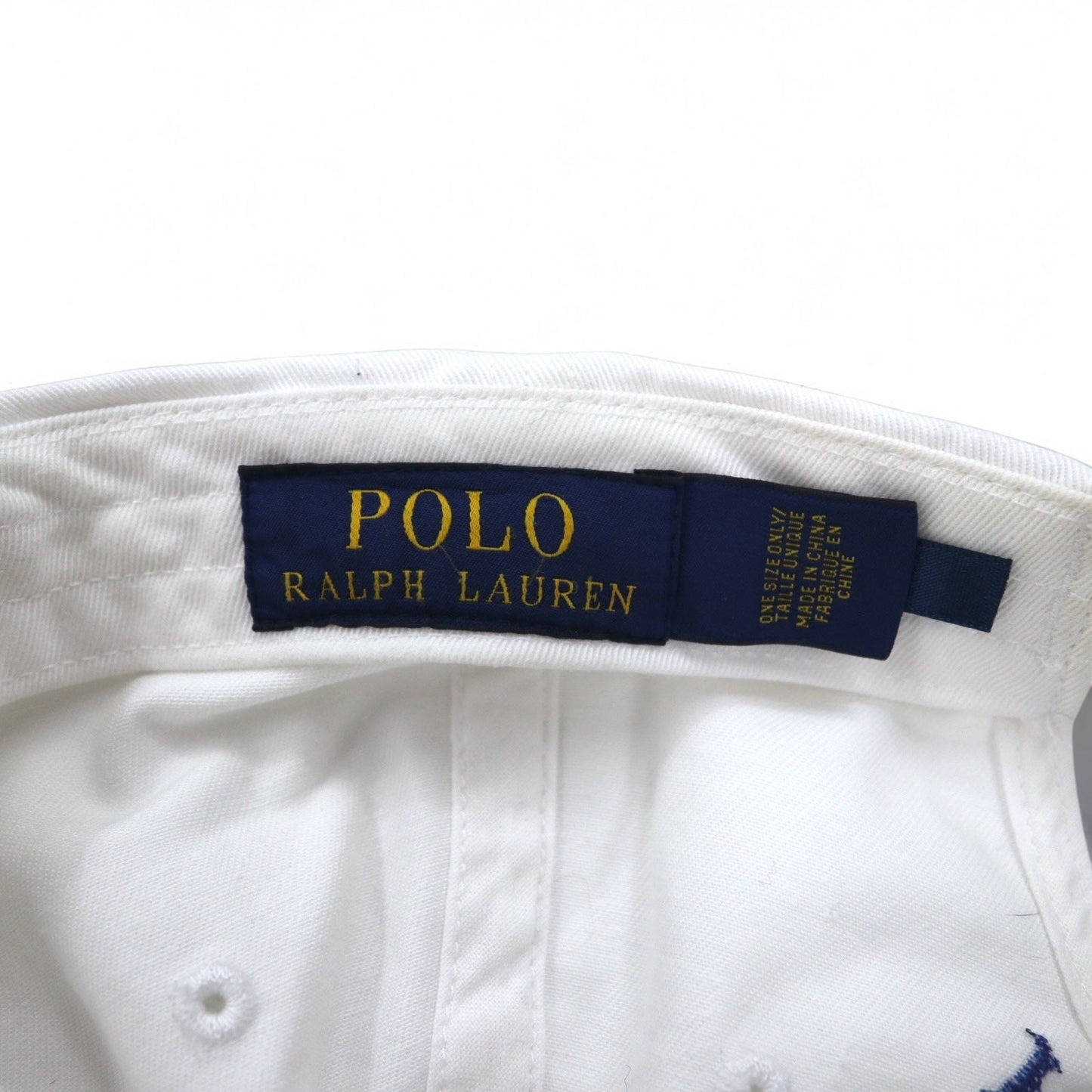 POLO RALPH LAUREN スモールポニー刺繍 6パネルキャップ ONE ホワイト コットン