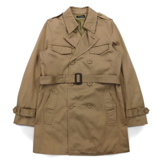 UNTITLED MEN ダブルブレスト トレンチコート L ベージュ コットン ウエストベルト付き