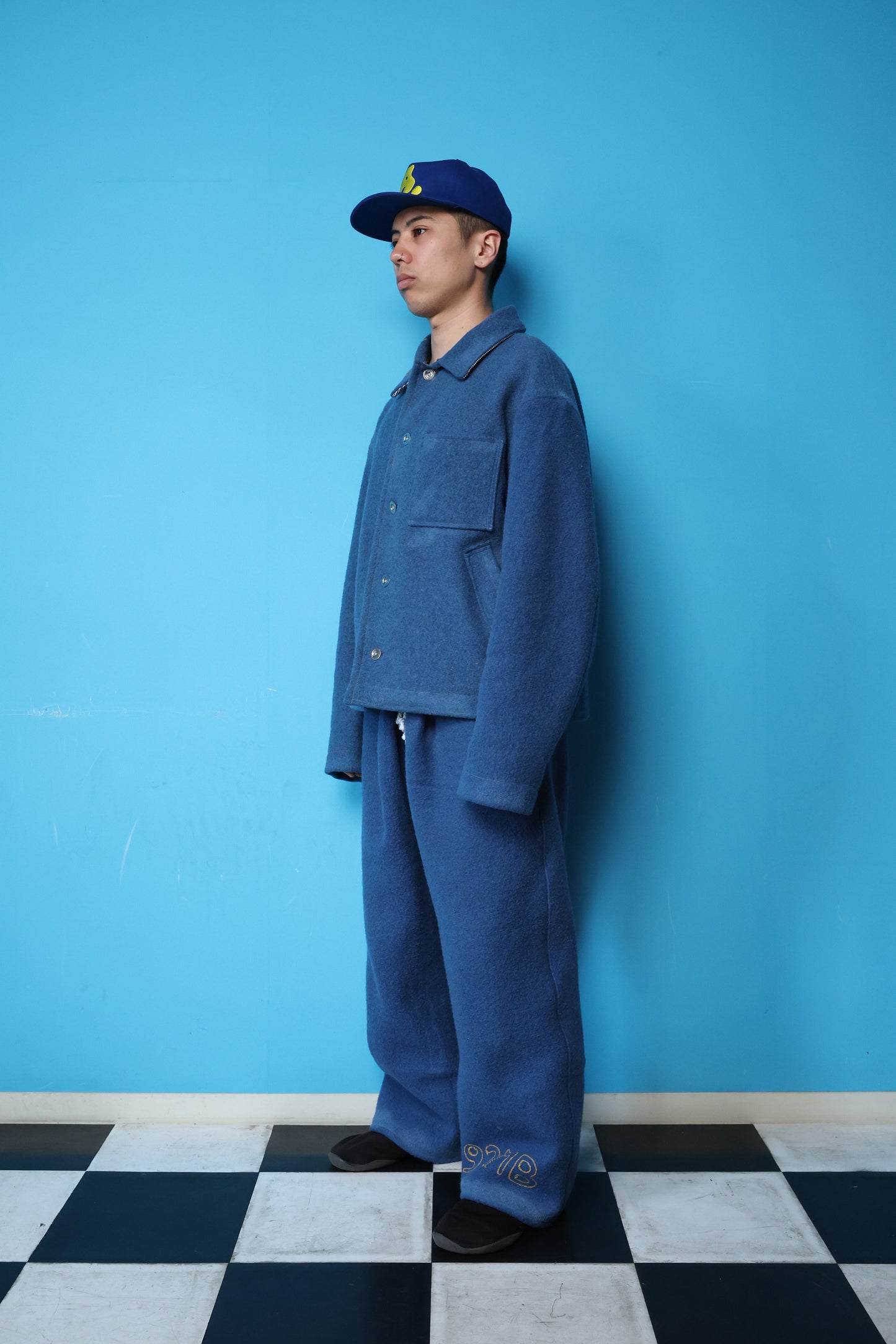 MILITARY WOOL TRUCKER JACKET(BLUE)