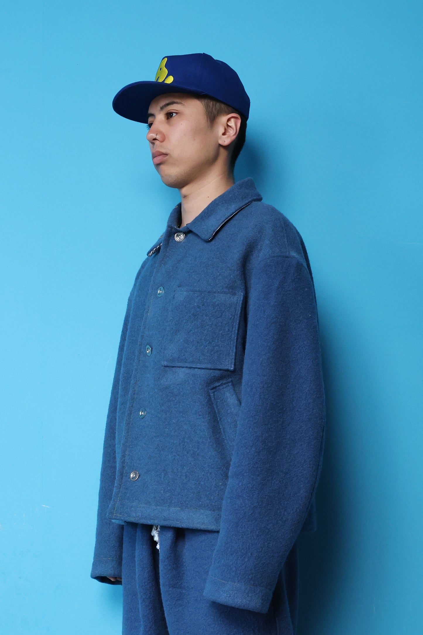 MILITARY WOOL TRUCKER JACKET(BLUE)