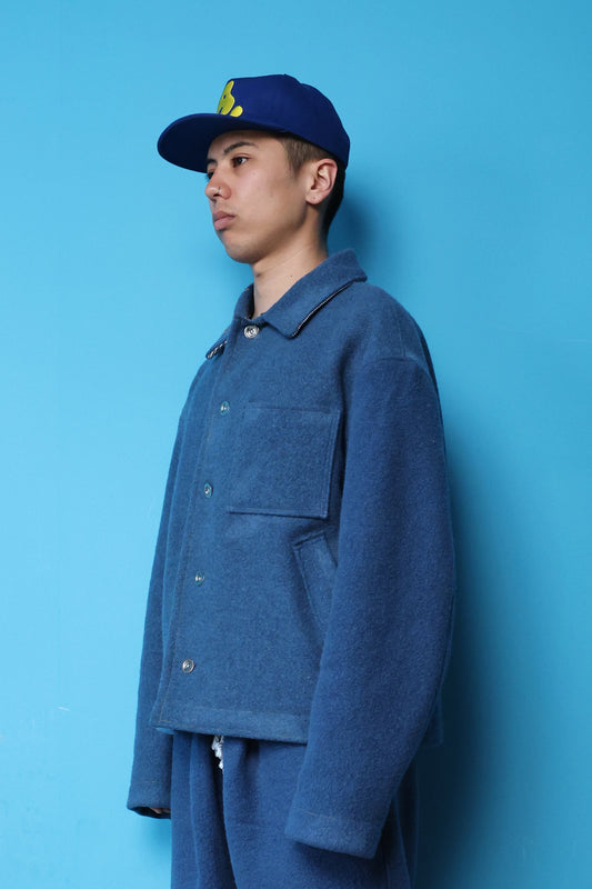 MILITARY WOOL TRUCKER JACKET(BLUE)