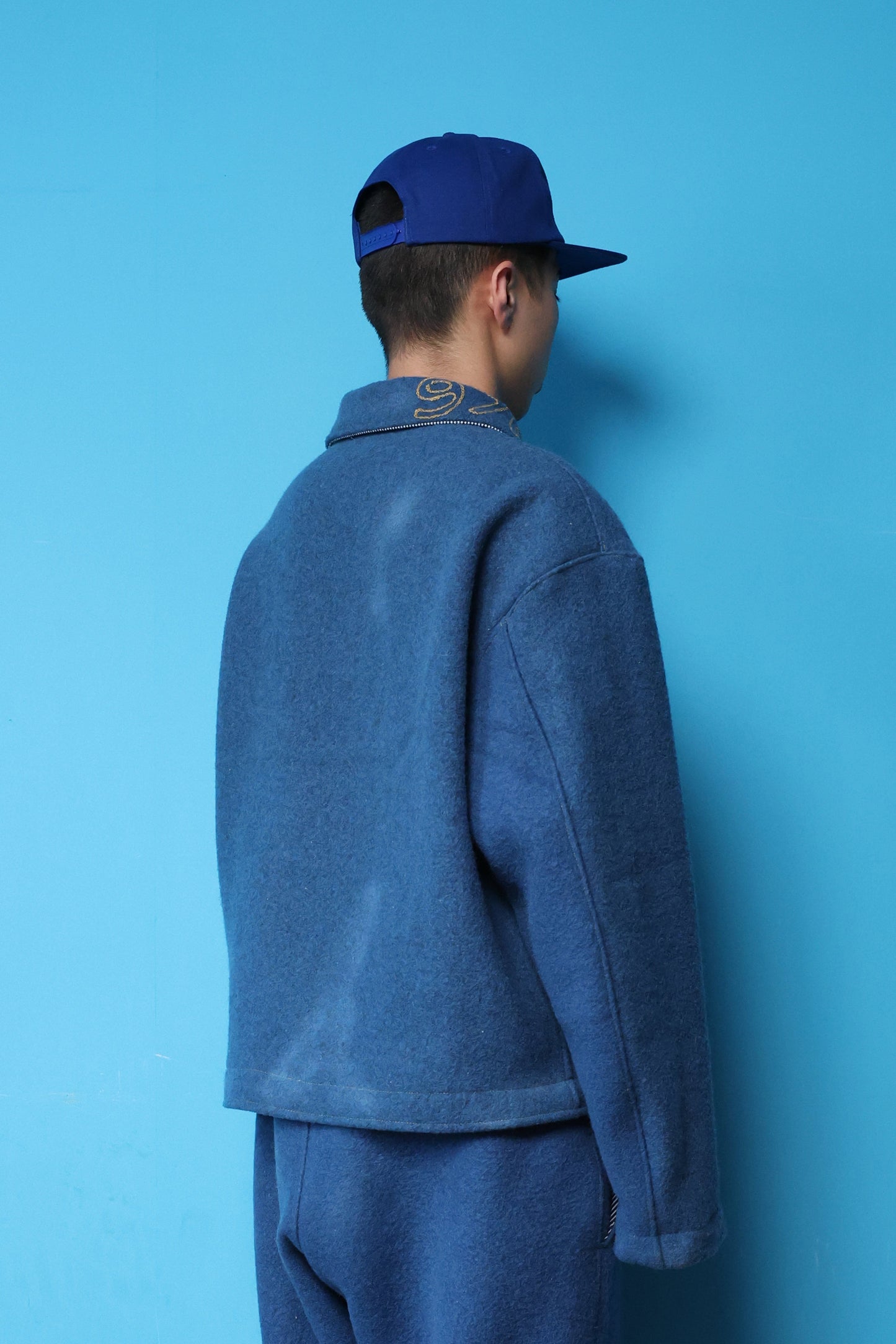 MILITARY WOOL TRUCKER JACKET(BLUE)