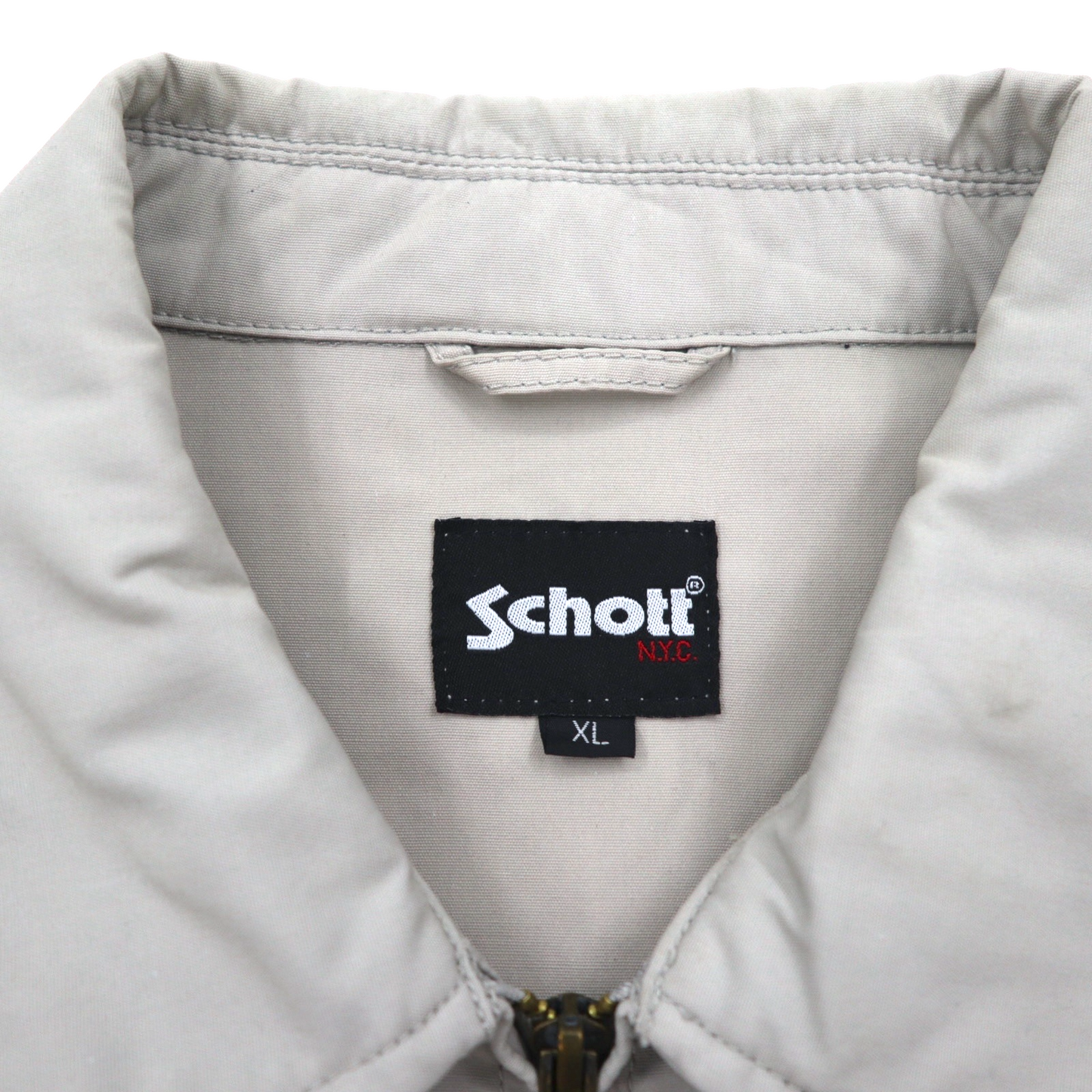 Schott N.Y.C. ハリントンジャケット ワークジャケット XL ベージュ ポリエステル コットン