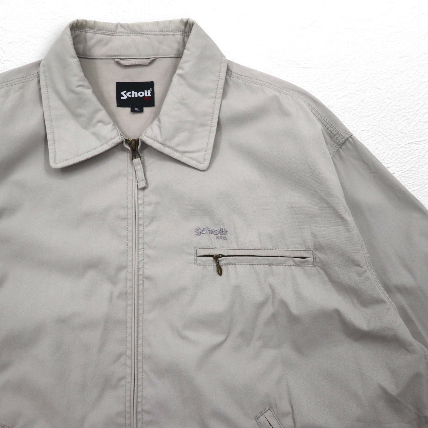 Schott N.Y.C. ハリントンジャケット ワークジャケット XL ベージュ ポリエステル コットン