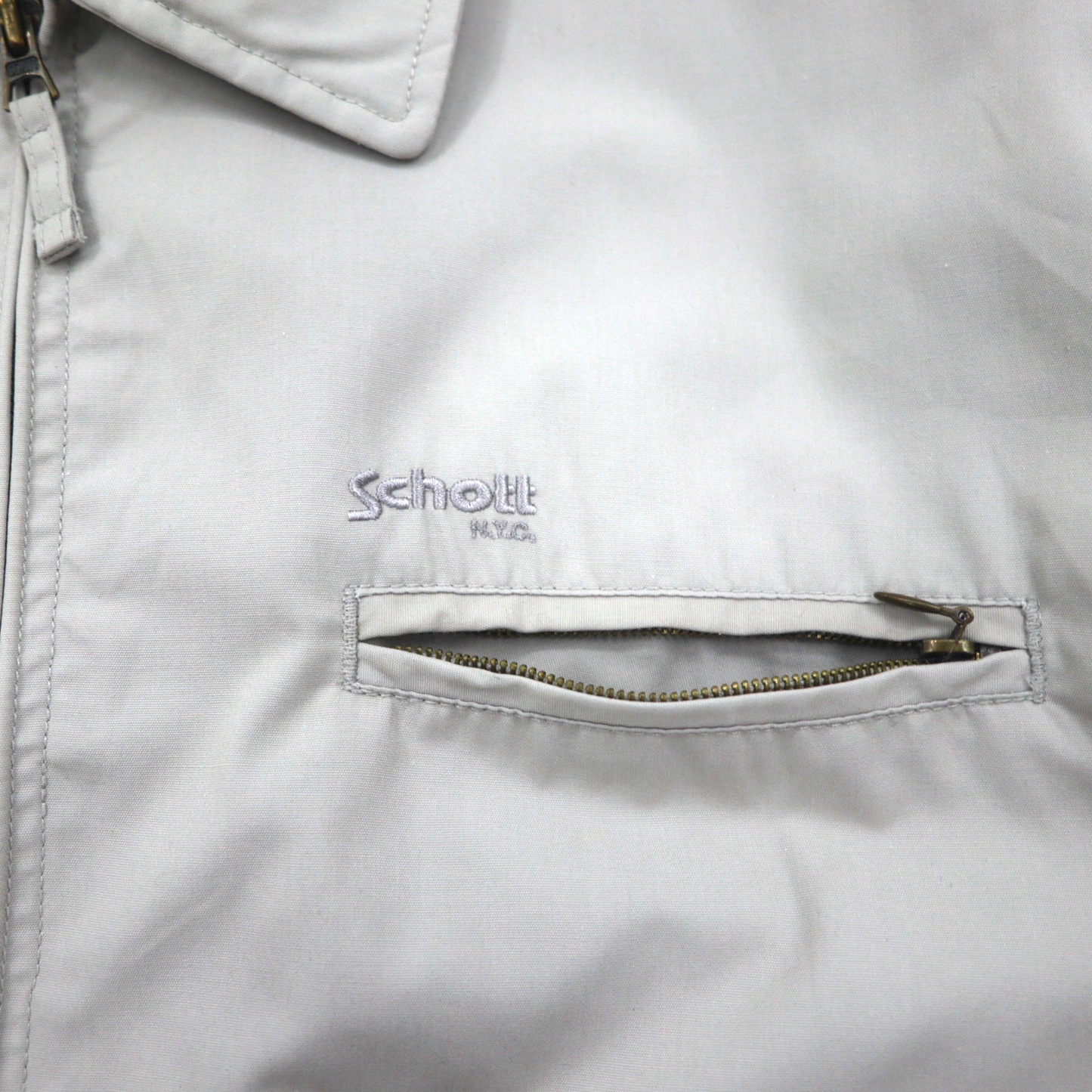 Schott N.Y.C. ハリントンジャケット ワークジャケット XL ベージュ ポリエステル コットン
