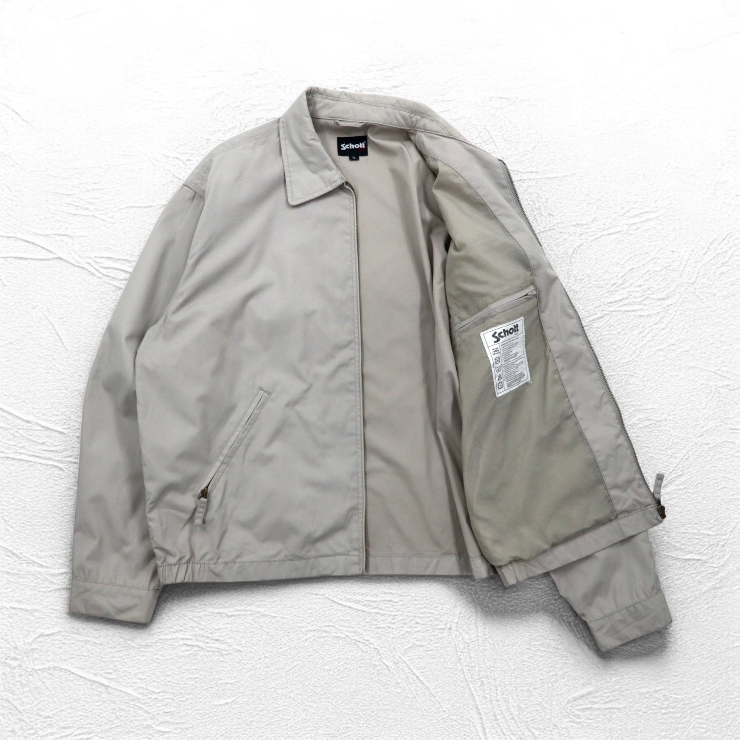 Schott N.Y.C. ハリントンジャケット ワークジャケット XL ベージュ ポリエステル コットン