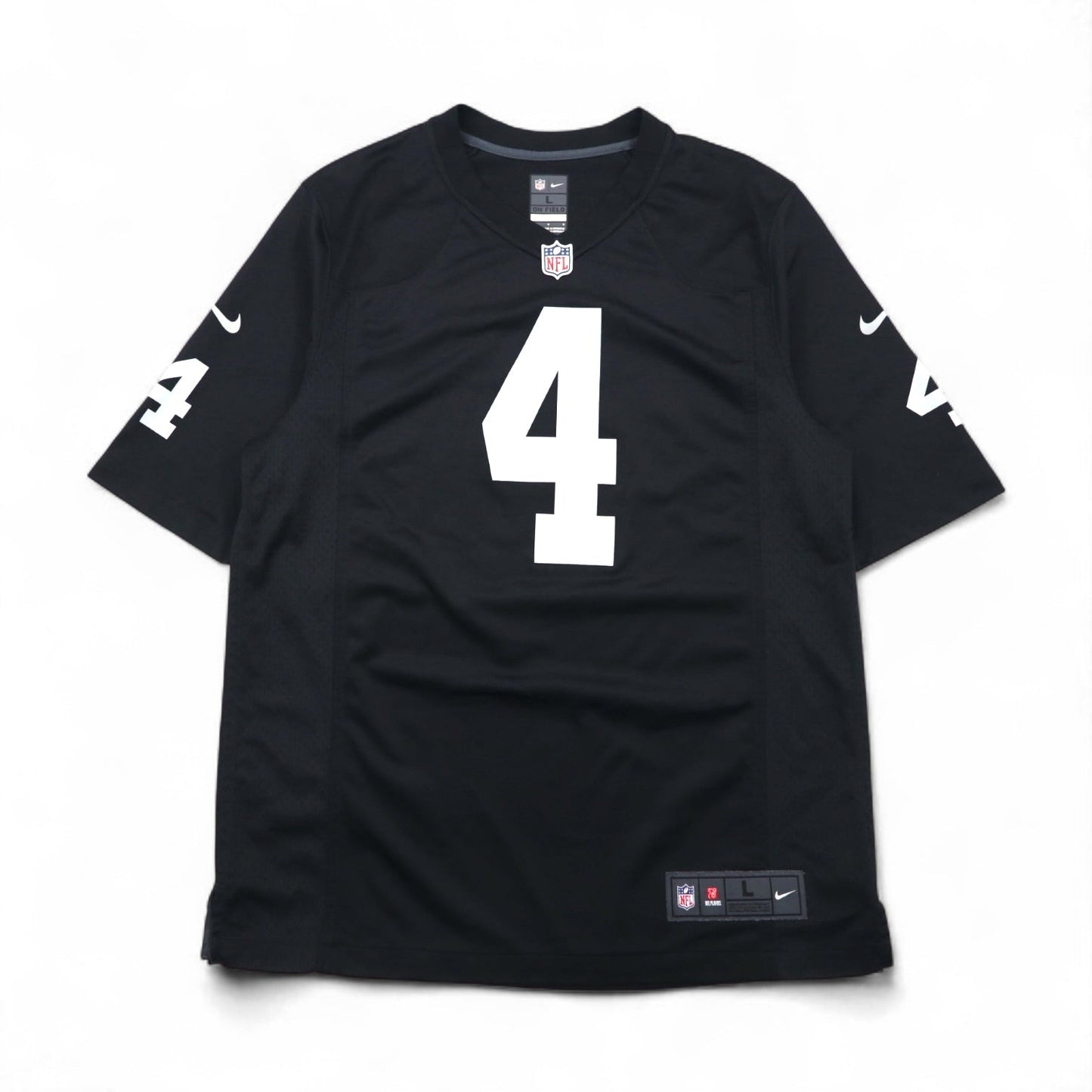 NIKE ゲームシャツ L ブラック ポリエステル NFL ナンバリング