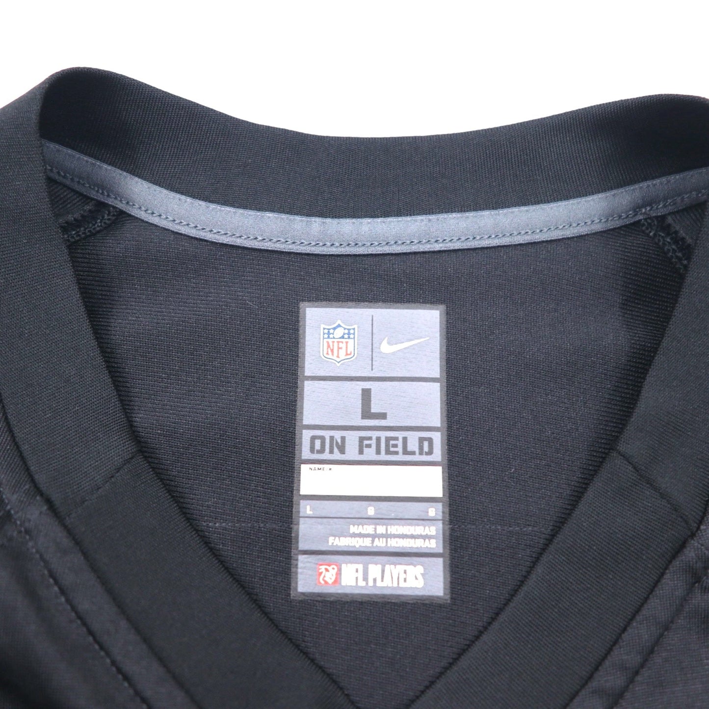 NIKE ゲームシャツ L ブラック ポリエステル NFL ナンバリング