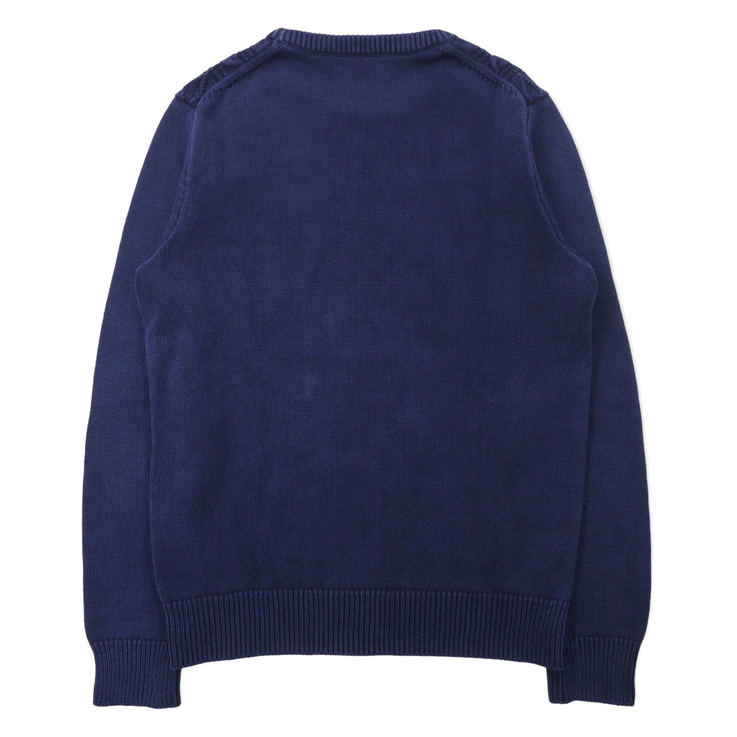 J. CREW フィッシャーマン アラン ニット セーター M ネイビー コットン