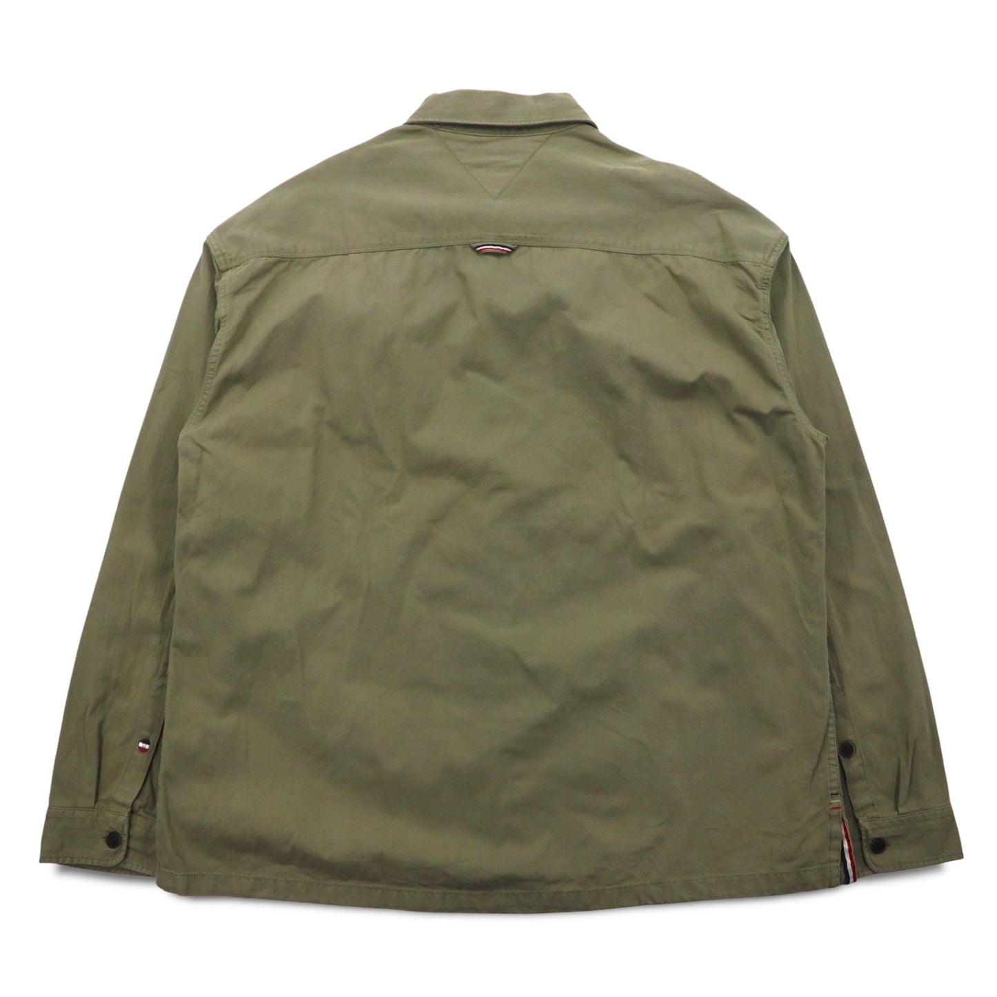 TOMMY JEANS オーバーサイズフィット ワークシャツ XL カーキ コットン OVERSIZED FIT DM0DM4203