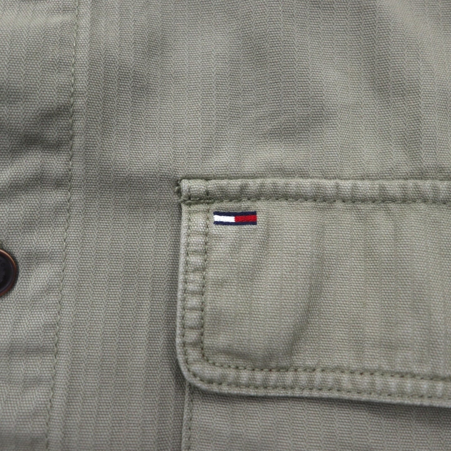 TOMMY JEANS オーバーサイズフィット ワークシャツ XL カーキ コットン OVERSIZED FIT DM0DM4203