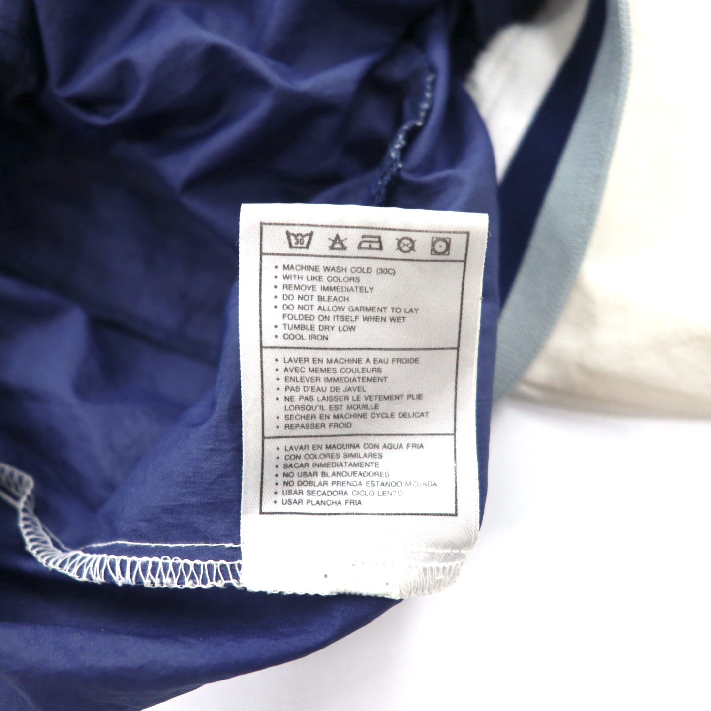 NIKE 90年代 銀タグ リブライン ピステ プルオーバー ナイロンジャケット L ネイビー スウォッシュ