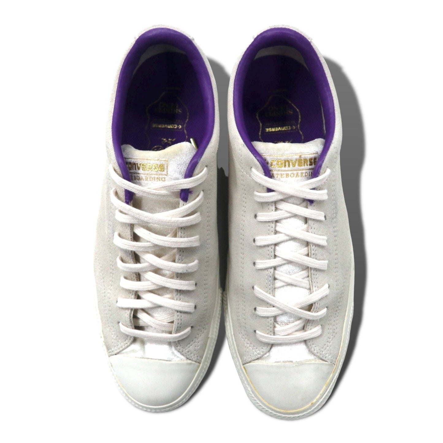 CONVERSE × UENO SHINPEI スエードレザー スニーカー 27cm ホワイト 上野伸平 BREAKSTAR SK OX 1CL842