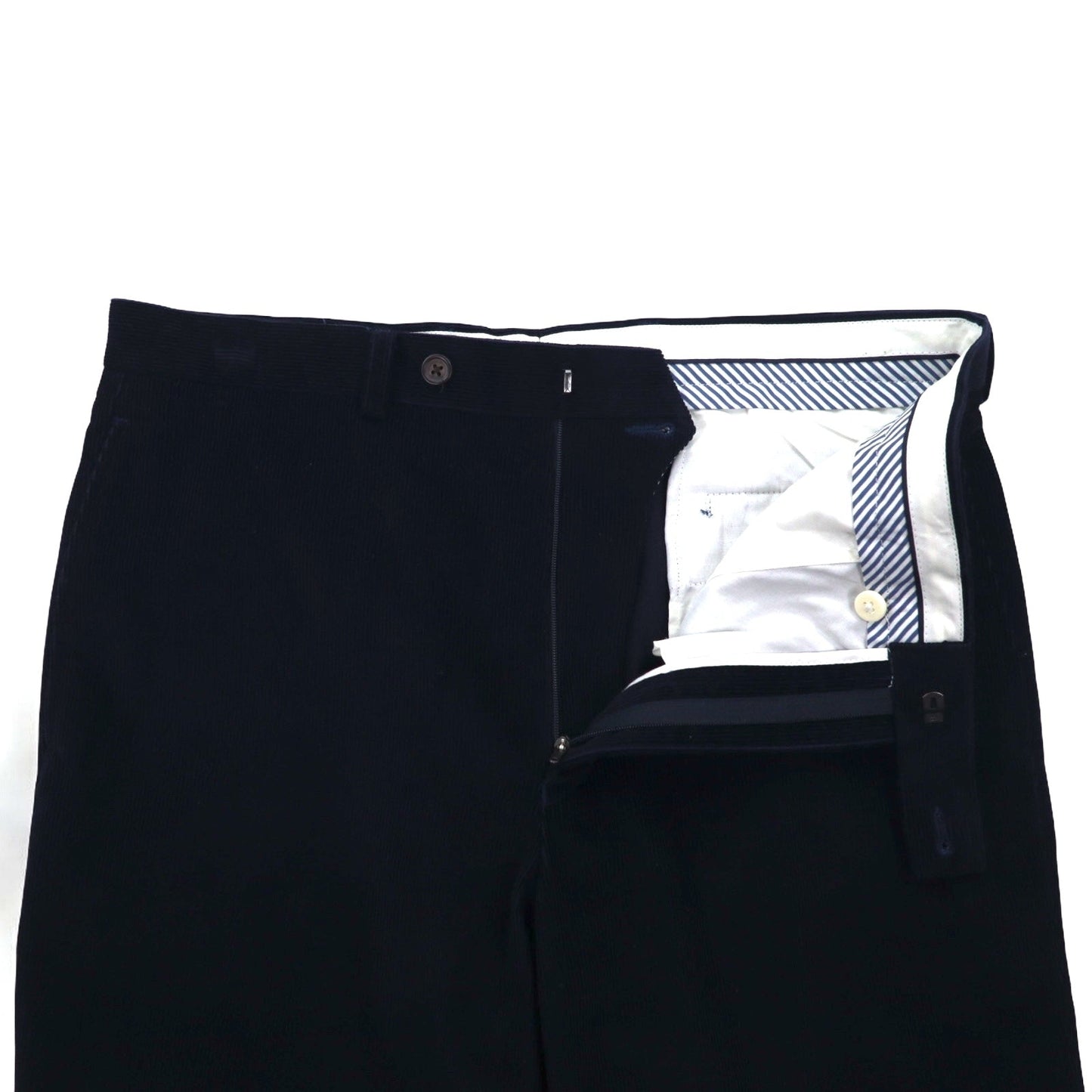 LAUREN RALPH LAUREN コーデュロイ スラックスパンツ M ネイビー コットン
