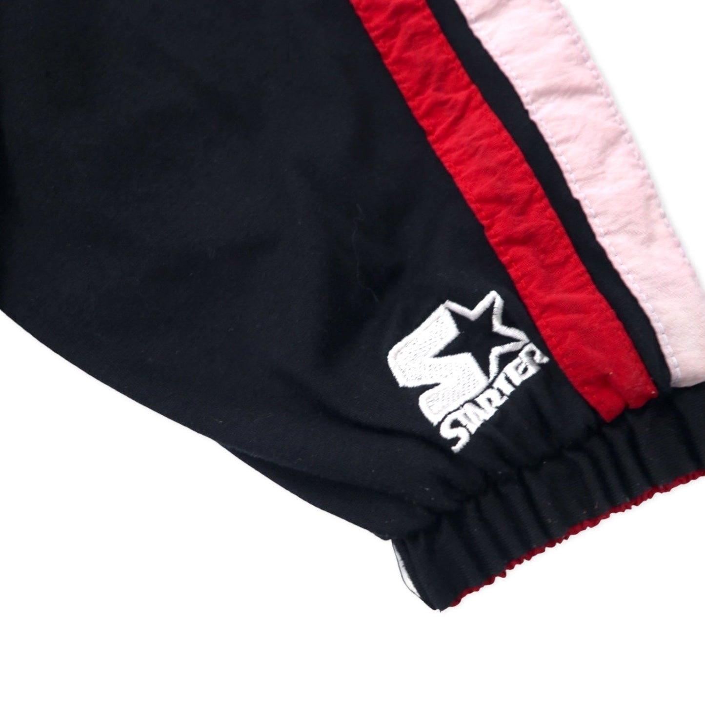 STARTER 90年代 リバーシブル ピステ プルオーバー ナイロンジャケット XL ブラック レッド カレッジ NEBRASKA HUSKERS