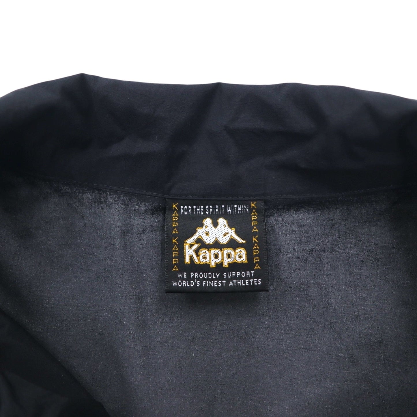 Kappa 90年代 ナイロンジャケット トラックジャケット ジャージ L ブラック ロゴテープ サイドライン