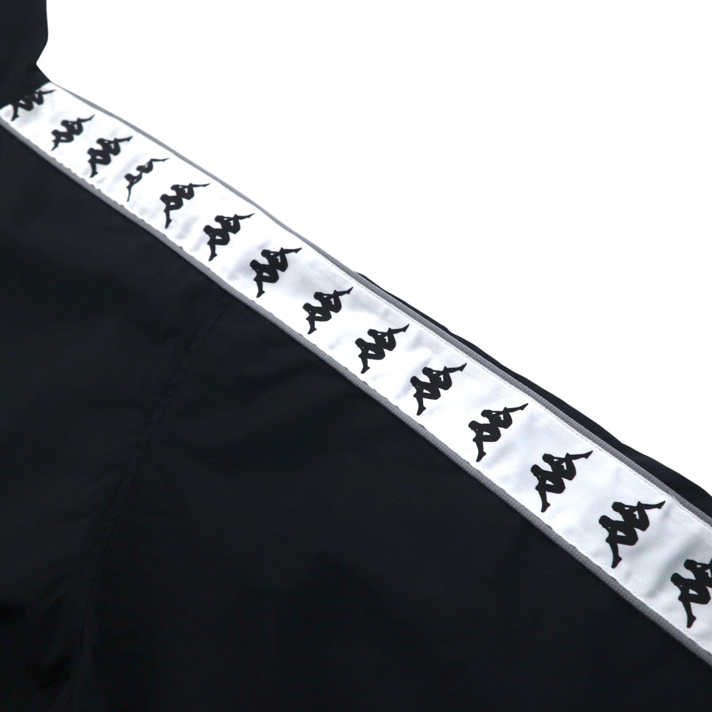 Kappa 90年代 ナイロンジャケット トラックジャケット ジャージ L ブラック ロゴテープ サイドライン