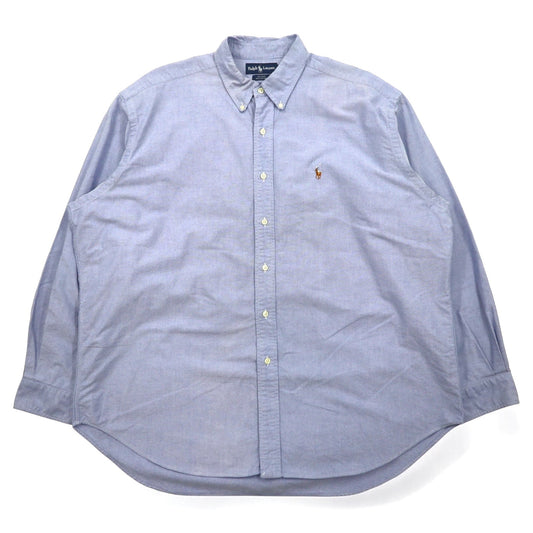 Ralph Lauren 90年代 ビッグサイズ オックスフォード ボタンダウンシャツ XL ブルー コットン BLAKE スモールポニー刺繍