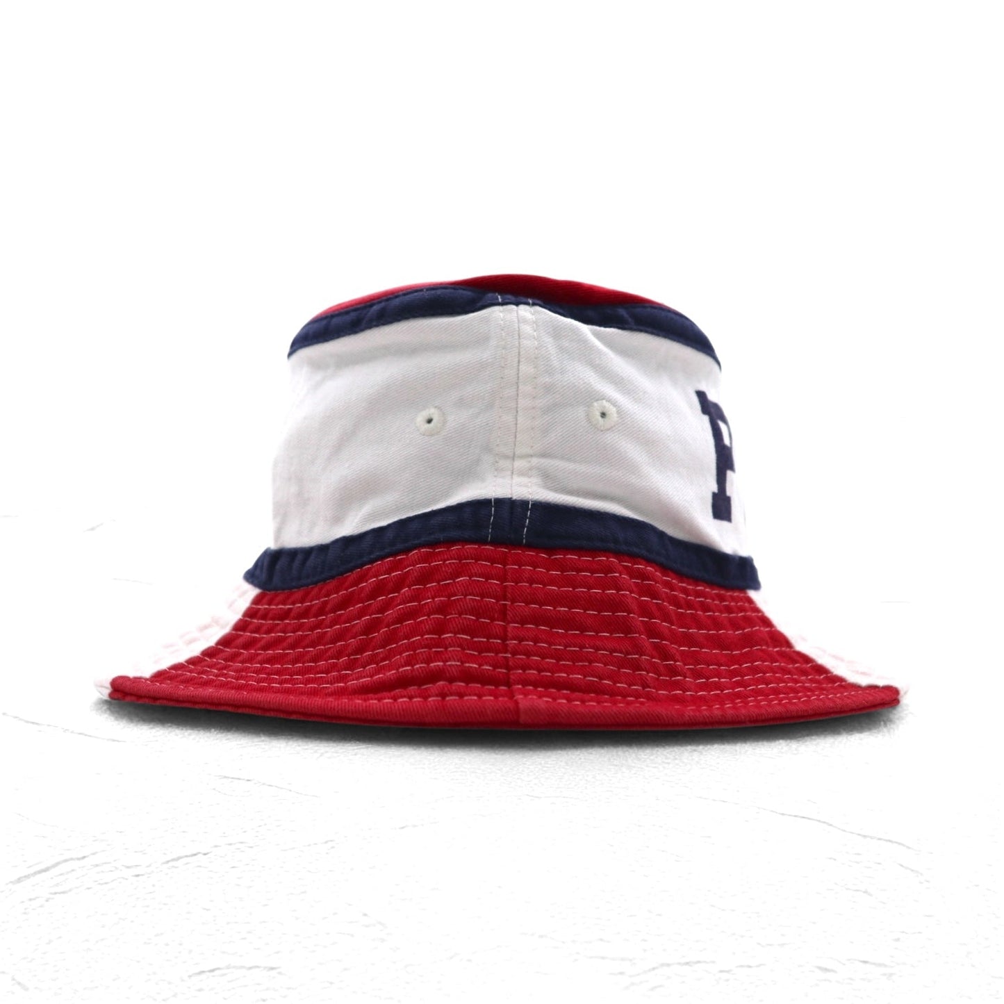 POLO RALPH LAUREN バケットハット FREE ホワイト ネイビー レッド トリコロール スモールポニー刺繍