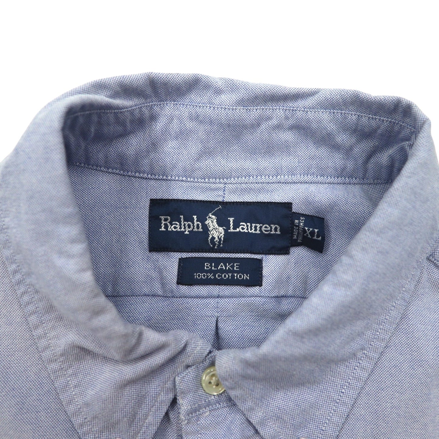 Ralph Lauren 90年代 ビッグサイズ オックスフォード ボタンダウンシャツ XL ブルー コットン BLAKE スモールポニー刺繍