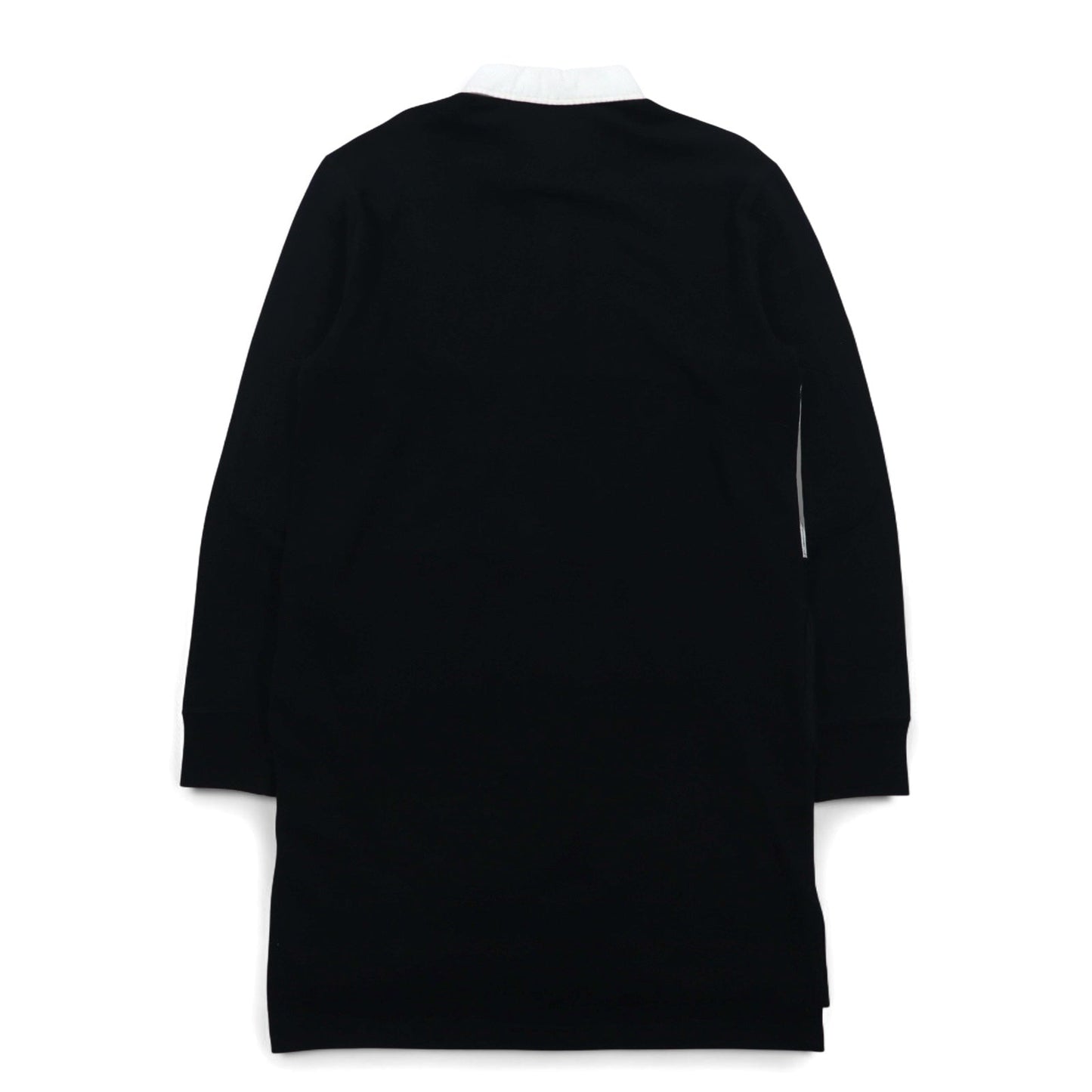 POLO RALPH LAUREN ラガーシャツ ワンピース FREE ブラック コットン エンブレムロゴ刺繍